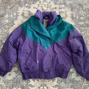 Vintage Ice Cube Skiwear Purple Puffer Jacket Size L